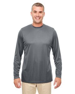 UltraClub 8622 - Men's Cool & Dry Performance Long-Sleeve Top Charcoal