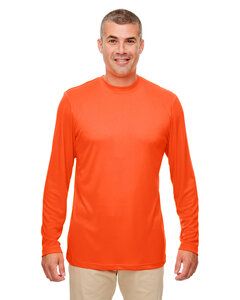UltraClub 8622 - Men's Cool & Dry Performance Long-Sleeve Top Bright Orange