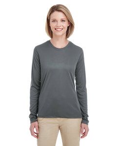 UltraClub 8622W - Ladies Cool & Dry Performance Long-Sleeve Top Charcoal