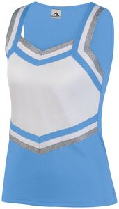 Augusta Sportswear 9140 - Ladies Pike Shell Columbia Blue/White/Metallic Silver