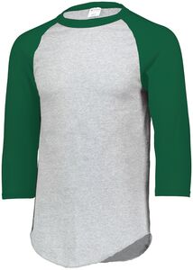 Augusta Sportswear 4420 - Baseball Jersey 2.0 Athletic Heather/ Dark Green