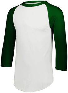 Augusta Sportswear 4421 - Youth Baseball Jersey 2.0 White/Dark Green