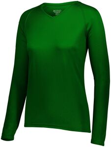 Augusta Sportswear 2797 - Ladies Attain Wicking Long Sleeve Tee Verde oscuro