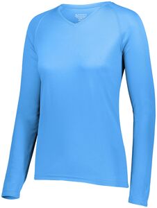 Augusta Sportswear 2797 - Ladies Attain Wicking Long Sleeve Tee Columbia Blue