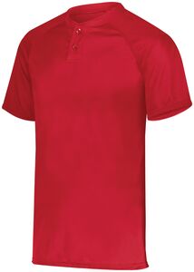 Augusta Sportswear 1566 - Youth Attain Wicking Two Button Baseball Jersey Rojo