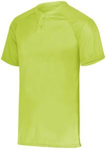 Augusta Sportswear 1566 - Youth Attain Wicking Two Button Baseball Jersey Power Orange
