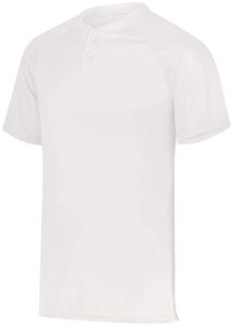 Augusta Sportswear 1566 - Youth Attain Wicking Two Button Baseball Jersey Blanco