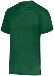 Augusta Sportswear 1566 - Youth Attain Wicking Two Button Baseball Jersey Verde oscuro