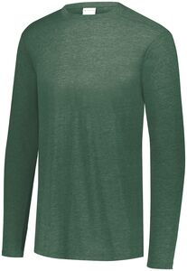 Augusta Sportswear 3075 - Tri Blend Long Sleeve Tee Dark Green Heather