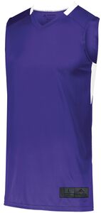 Augusta Sportswear 1731 - Youth Step Back Basketball Jersey Purple/White
