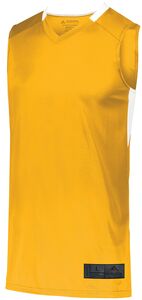Augusta Sportswear 1731 - Youth Step Back Basketball Jersey Gold/White