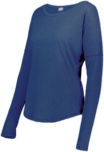 Augusta Sportswear 3077 - Ladies Lux Tri Blend Long Sleeve Tee Royal Heather