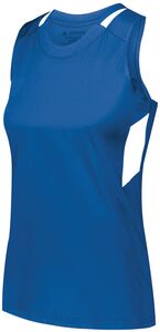 Augusta Sportswear 2436 - Ladies Crossover Tank Royal/White