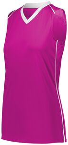 Augusta Sportswear 1687 - Ladies Rover Jersey Power Pink/White