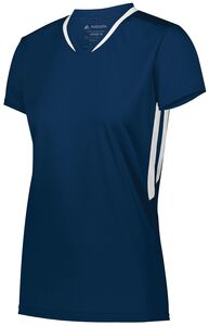 Augusta Sportswear 1682 - Ladies Full Force Short Sleeve Jersey Navy/White