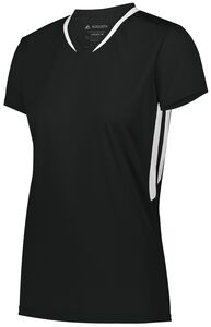 Augusta Sportswear 1682 - Ladies Full Force Short Sleeve Jersey Negro / Blanco
