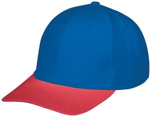 Augusta Sportswear 6251 - Rally Cotton Twill Cap Royal/Scarlet