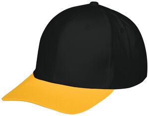 Augusta Sportswear 6252 - Youth Rally Cotton Twill Cap Black/Gold