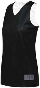 Augusta Sportswear 163 - Ladies Tricot Mesh Reversible 2.0 Jersey Negro / Blanco