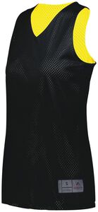 Augusta Sportswear 163 - Ladies Tricot Mesh Reversible 2.0 Jersey Black/Gold