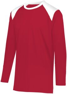 Augusta Sportswear 1729 - Youth Tip Off Shooter Shirt Scarlet/White