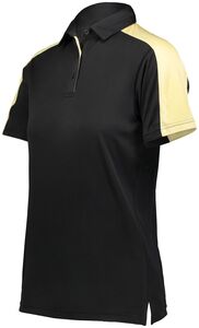 Augusta Sportswear 5029 - Ladies Bi Color Vital Polo Black/Vegas Gold