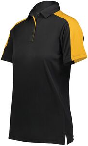 Augusta Sportswear 5029 - Ladies Bi Color Vital Polo Black/Gold