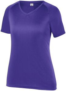 Augusta Sportswear 2793 -  Remera Attain con mangas Raglán con propiedades que absorben la humedad de mujer  Purple (Hlw)