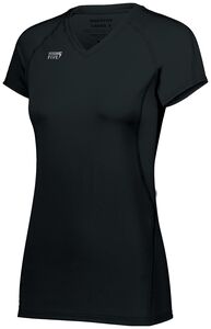 HighFive 342222 - Ladies Tru Hit Short Sleeve Jersey Negro