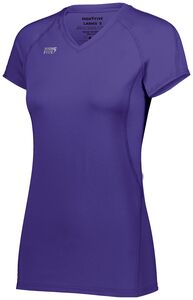 HighFive 342222 - Ladies Tru Hit Short Sleeve Jersey Purple (Hlw)