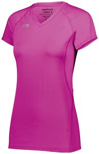 HighFive 342222 - Ladies Tru Hit Short Sleeve Jersey Power Pink