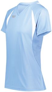 HighFive 342232 - Ladies Color Cross Jersey Columbia Blue/White