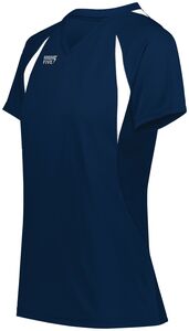 HighFive 342232 - Ladies Color Cross Jersey Navy/White