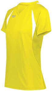 HighFive 342233 - Girls Color Cross Jersey Electric Yellow/White