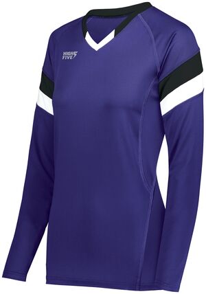 HighFive 342242 - Ladies Tru Hit Tri Color Long Sleeve Jersey