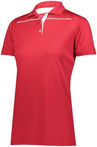 Holloway 222761 - Ladies Defer Polo  Scarlet/White