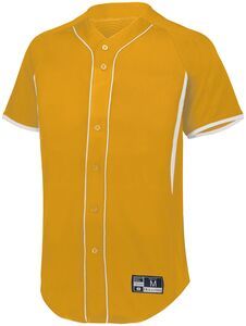 Holloway 221225 - Youth  Game7 Full Button Baseball Jersey Navy/White