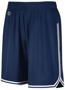 Holloway 224077 - Retro Basketball Shorts Navy/Scarlet/White