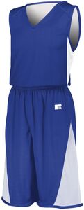 Russell 5R5DLM - Undivided Single Ply Reversible Jersey Royal/White
