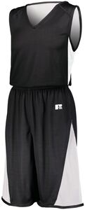 Russell 5R6DLM - Undivided Single Ply Reversible Shorts Negro / Blanco