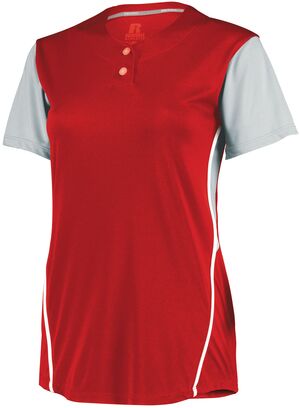 Russell 7R6X2X - Ladies Performance Two Button Color Block Jersey