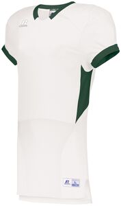 Russell S65XCS - Color Block Game Jersey White/Dark Green