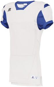 Russell S67AZW - Youth Color Block Game Jersey White/Royal