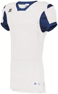 Russell S67AZW - Youth Color Block Game Jersey Blanco / Azul marino