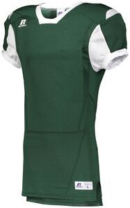 Russell S67AZW - Youth Color Block Game Jersey Dark Green/White