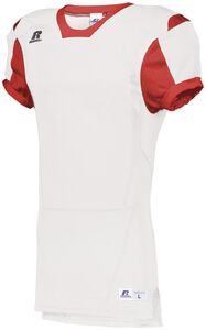 Russell S67AZW - Youth Color Block Game Jersey White/True Red