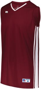 Russell 4B1VTB - Youth Legacy Basketball Jersey Cardinal/White