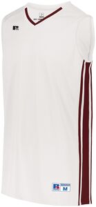 Russell 4B1VTB - Youth Legacy Basketball Jersey White/Cardinal