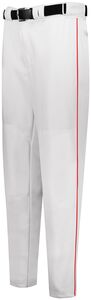 Russell R11LGM - Piped Diamond Series Baseball Pant 2.0 White/True Red