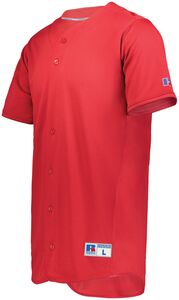 Russell 235JMB - Youth Five Tool Full Button Front Baseball Jersey True Red